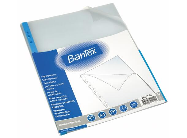 Signallomme BANTEX A4 PP 80my blå (25) 